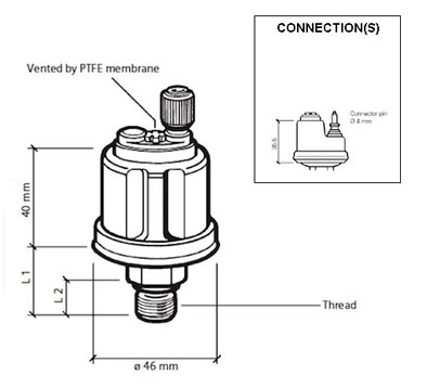 VDO Pressure sender 0-3 Bar